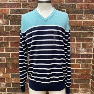 NWT Tommy Hilfiger Men's Essential Long Sleeve Cotton V-Neck Sweater Size S